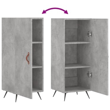 vidaXL Ντουλάπι Γκρι Σκυροδέματος 34,5x34x90cm Επεξεργασμένο Ξύλο 1 τεμ.