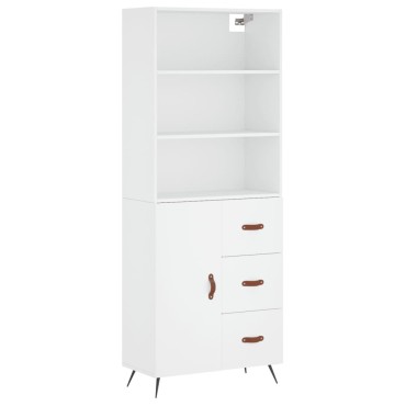 vidaXL Ντουλάπι Λευκό 69,5x34x180cm από Επεξεργασμένο Ξύλο 1 τεμ.