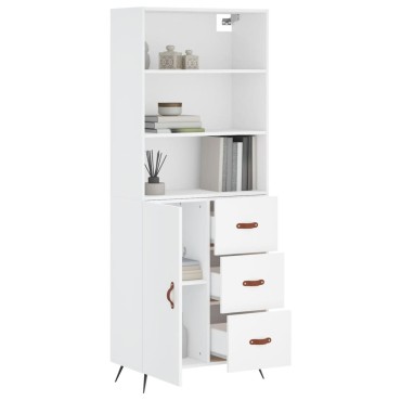 vidaXL Ντουλάπι Λευκό 69,5x34x180cm από Επεξεργασμένο Ξύλο 1 τεμ.