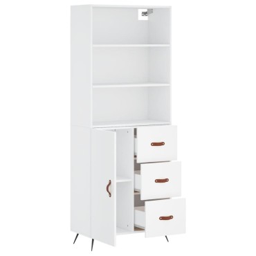 vidaXL Ντουλάπι Λευκό 69,5x34x180cm από Επεξεργασμένο Ξύλο 1 τεμ.
