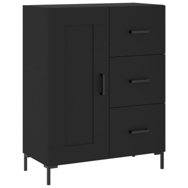 vidaXL Συρταριέρα Μαύρη 69,5x34x90cm από Επεξεργασμένο Ξύλο 1 τεμ.