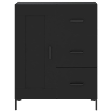 vidaXL Συρταριέρα Μαύρη 69,5x34x90cm από Επεξεργασμένο Ξύλο 1 τεμ.