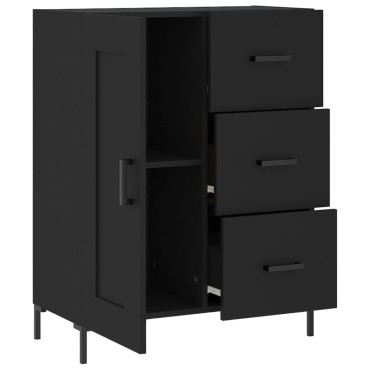 vidaXL Συρταριέρα Μαύρη 69,5x34x90cm από Επεξεργασμένο Ξύλο 1 τεμ.
