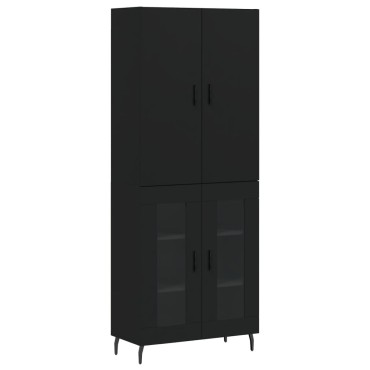 vidaXL Ντουλάπι Μαύρο 69,5x34x180cm από Επεξεργασμένο Ξύλο 1 τεμ.