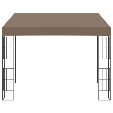 vidaXL Κιόσκι Επιτοίχιο Taupe 3 x 3 μ. Υφασμάτινο