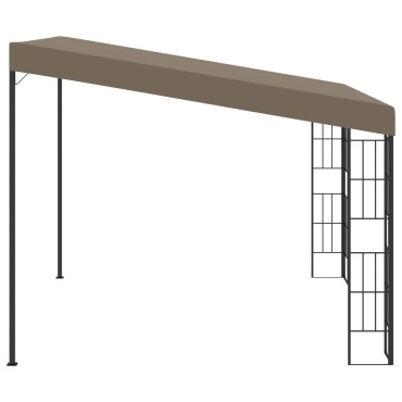 vidaXL Κιόσκι Επιτοίχιο Taupe 3 x 3 μ. Υφασμάτινο