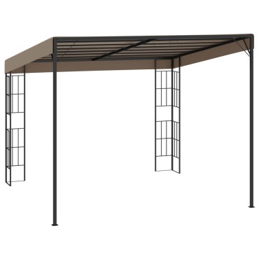 vidaXL Κιόσκι Επιτοίχιο Taupe 3 x 3 μ. Υφασμάτινο