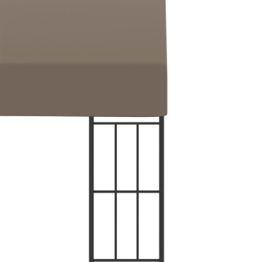 vidaXL Κιόσκι Επιτοίχιο Taupe 3 x 3 μ. Υφασμάτινο