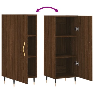 vidaXL Ντουλάπι Καφέ Δρυς 34,5x34x90cm Επεξεργασμένο Ξύλο 1 τεμ.