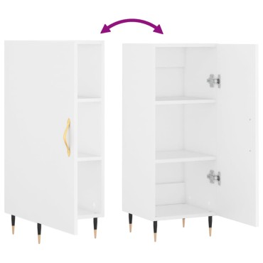 vidaXL Ντουλάπι Λευκό 34,5x34x90cm από Επεξεργασμένο Ξύλο 1 τεμ.