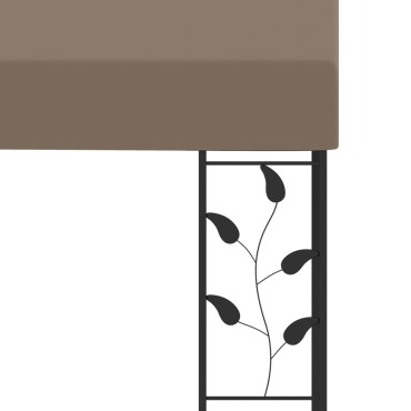 vidaXL Κιόσκι Επιτοίχιο Taupe 3 x 3 x 2,5 μ.