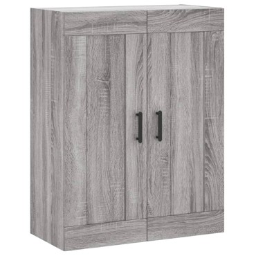 vidaXL Ντουλάπι Γκρι Sonoma 69,5x34x180cm Επεξεργασμένο Ξύλο 1 τεμ.