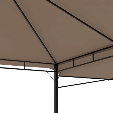 vidaXL Κιόσκι με 2 Επεκτεινόμενες Οροφές Taupe 3x3x2,75 μ. 180 γρ/μ²
