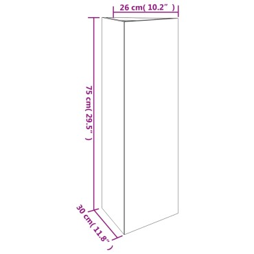 vidaXL Ζαρντινιέρα 30 x 26 x 75 εκ. από Ατσάλι Σκληρυθέν στο Αέρα