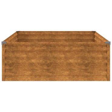 vidaXL Ζαρντινιέρα 100 x 100 x 36 εκ. από Ατσάλι Σκληρυθέν στον Αέρα