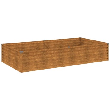 vidaXL Ζαρντινιέρα 195 x 100 x 36 εκ. από Ατσάλι Σκληρυθέν στον Αέρα
