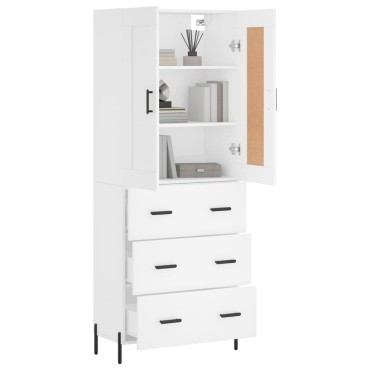 vidaXL Ντουλάπι Λευκό 69,5x34x180cm από Επεξεργασμένο Ξύλο 1 τεμ.
