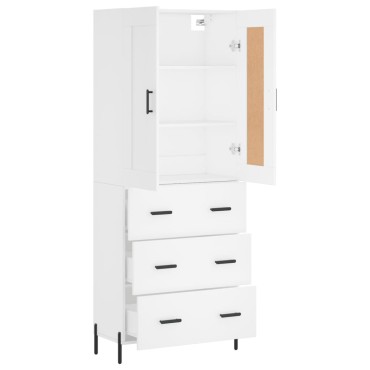 vidaXL Ντουλάπι Λευκό 69,5x34x180cm από Επεξεργασμένο Ξύλο 1 τεμ.