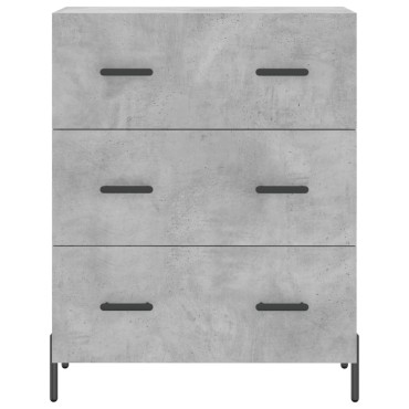 vidaXL Ντουλάπι Γκρι Σκυροδέματος 69,5x34x180cm Επεξεργασμένο Ξύλο 1 τεμ.