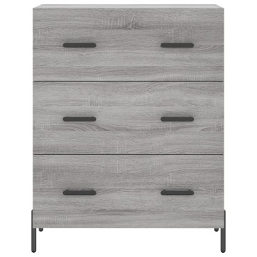 vidaXL Ντουλάπι Γκρι Sonoma 69,5x34x180cm Επεξεργασμένο Ξύλο 1 τεμ.