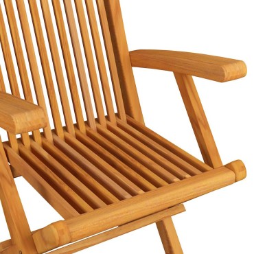 vidaXL Καρέκλες Κήπου 3 τεμ. από Μασίφ Ξύλο Teak 55x60x89cm