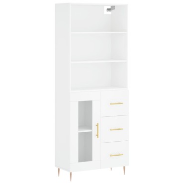 vidaXL Ντουλάπι Λευκό 69,5x34x180cm από Επεξεργασμένο Ξύλο 1 τεμ.