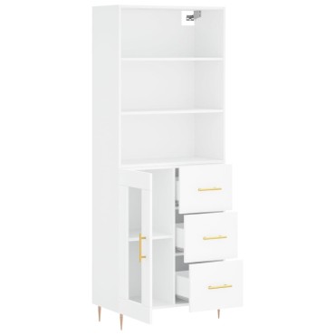 vidaXL Ντουλάπι Λευκό 69,5x34x180cm από Επεξεργασμένο Ξύλο 1 τεμ.