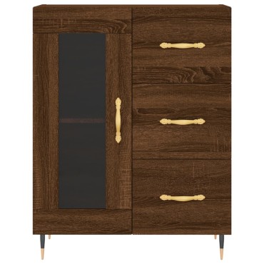vidaXL Ντουλάπι Καφέ Δρυς 69,5x34x180cm από Επεξεργασμένο Ξύλο 1 τεμ.