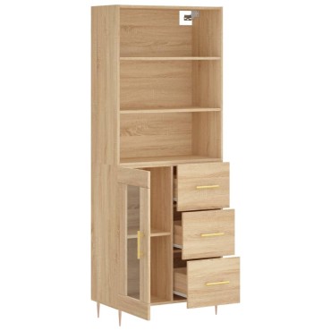 vidaXL Ντουλάπι Sonoma δρυς 69,5x34x180cm από Επεξεργασμένο Ξύλο 1 τεμ.