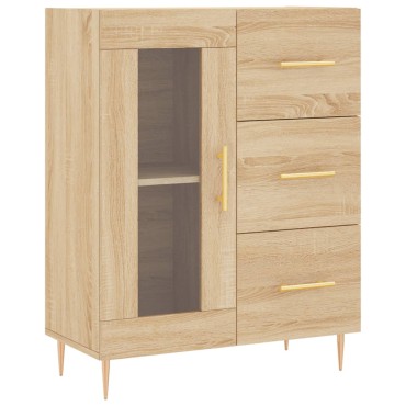 vidaXL Ντουλάπι Sonoma δρυς 69,5x34x180cm από Επεξεργασμένο Ξύλο 1 τεμ.