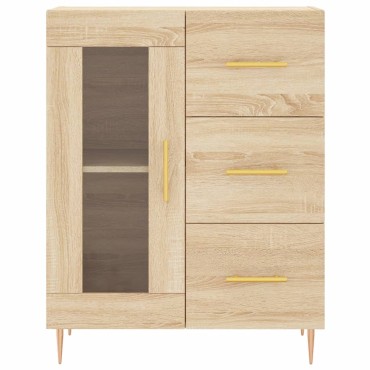 vidaXL Ντουλάπι Sonoma δρυς 69,5x34x180cm από Επεξεργασμένο Ξύλο 1 τεμ.