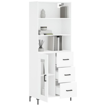 vidaXL Ντουλάπι Λευκό 69,5x34x180cm από Επεξεργασμένο Ξύλο 1 τεμ.