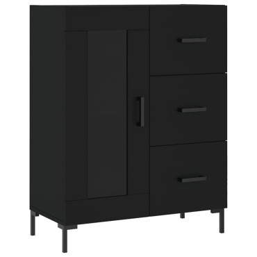 vidaXL Ντουλάπι Μαύρο 69,5x34x180cm από Επεξεργασμένο Ξύλο 1 τεμ.