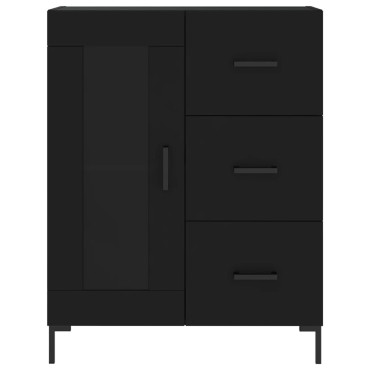 vidaXL Ντουλάπι Μαύρο 69,5x34x180cm από Επεξεργασμένο Ξύλο 1 τεμ.