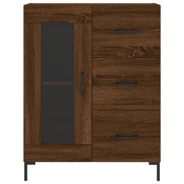 vidaXL Ντουλάπι Καφέ Δρυς 69,5x34x180cm από Επεξεργασμένο Ξύλο 1 τεμ.