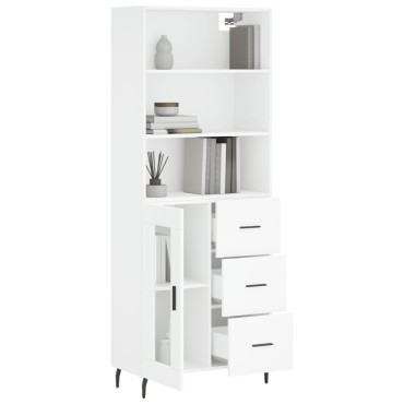 vidaXL Ντουλάπι Λευκό 69,5x34x180cm από Επεξεργασμένο Ξύλο 1 τεμ.