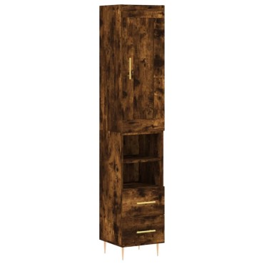 vidaXL Ντουλάπι Καπνιστή δρυς 34,5x34x180cm από Επεξεργασμένο Ξύλο 1 τεμ.