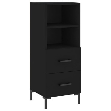 vidaXL Ντουλάπι Μαύρο 34,5x34x180cm από Επεξεργασμένο Ξύλο 1 τεμ.