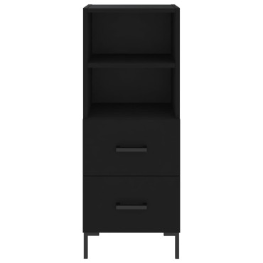 vidaXL Ντουλάπι Μαύρο 34,5x34x180cm από Επεξεργασμένο Ξύλο 1 τεμ.