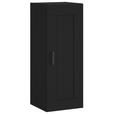vidaXL Ντουλάπι Μαύρο 34,5x34x180cm από Επεξεργασμένο Ξύλο 1 τεμ.