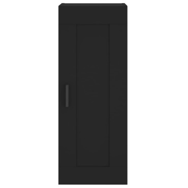 vidaXL Ντουλάπι Μαύρο 34,5x34x180cm από Επεξεργασμένο Ξύλο 1 τεμ.