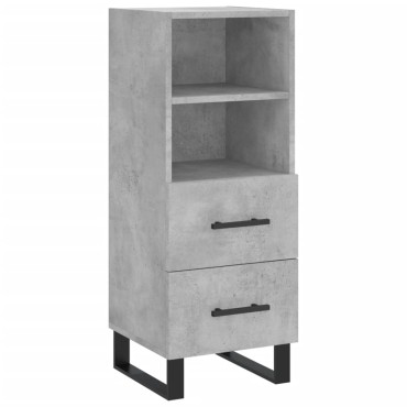 vidaXL Ντουλάπι Γκρι Σκυροδέματος 34,5x34x180cm Επεξεργασμένο Ξύλο 1 τεμ.