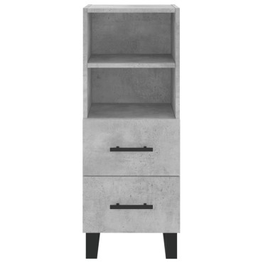 vidaXL Ντουλάπι Γκρι Σκυροδέματος 34,5x34x180cm Επεξεργασμένο Ξύλο 1 τεμ.