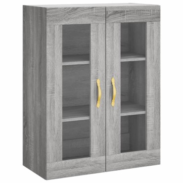 vidaXL Ντουλάπι Γκρι Sonoma 69,5x34x180cm Επεξεργασμένο Ξύλο 1 τεμ.