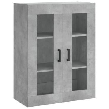 vidaXL Ντουλάπι Γκρι Σκυροδέματος 69,5x34x180cm Επεξεργασμένο Ξύλο 1 τεμ.