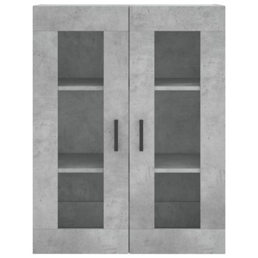 vidaXL Ντουλάπι Γκρι Σκυροδέματος 69,5x34x180cm Επεξεργασμένο Ξύλο 1 τεμ.