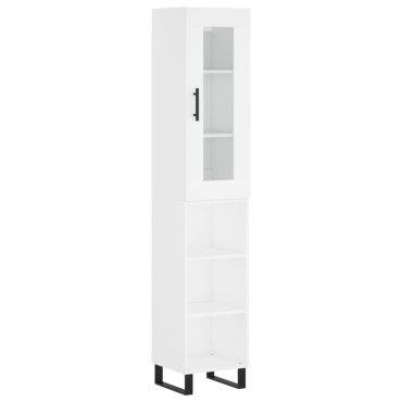 vidaXL Ντουλάπι Λευκό 34,5x34x180cm από Επεξεργασμένο Ξύλο 1 τεμ.