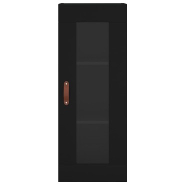 vidaXL Ντουλάπι Μαύρο 34,5x34x180cm από Επεξεργασμένο Ξύλο 1 τεμ.