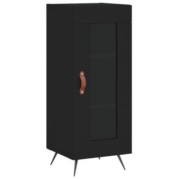 vidaXL Ντουλάπι Μαύρο 34,5x34x180cm από Επεξεργασμένο Ξύλο 1 τεμ.