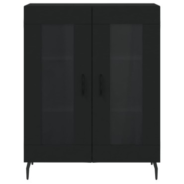 vidaXL Ντουλάπι Μαύρο 69,5x34x180cm από Επεξεργασμένο Ξύλο 1 τεμ.